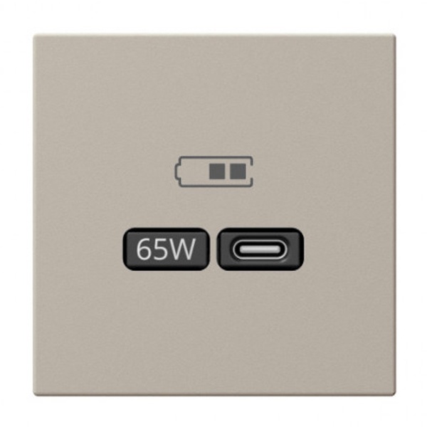 USB зарядка Jasmart FD 65Вт тип С и тип А, 220-240В, Сахара