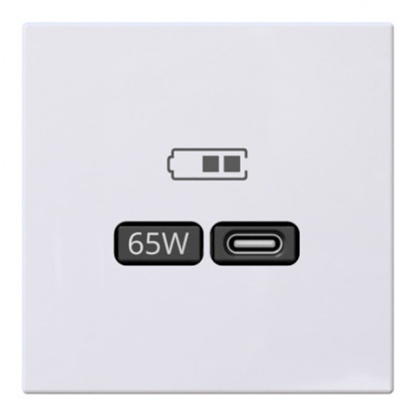 USB зарядка Jasmart FD 65Вт тип С и тип А, 220-240В, белый глянцевый