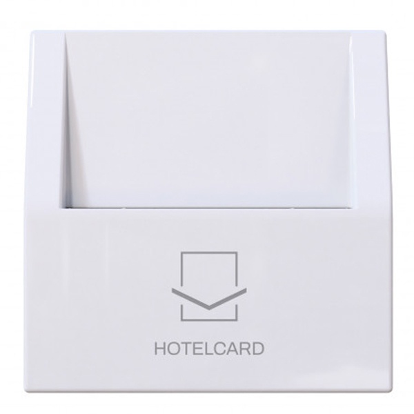 Отельный карточный выключатель Jasmart FD 10А 250В, белый глянцевый