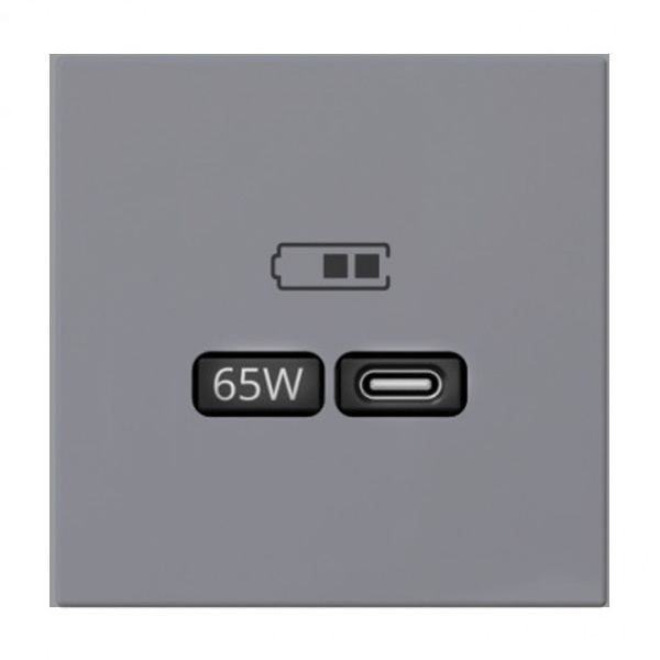 USB зарядка Jasmart G 65Вт тип С и тип А, 220-240В, алюминий