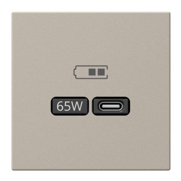 USB зарядка Jasmart G 65Вт тип С и тип А, 220-240В, тауп