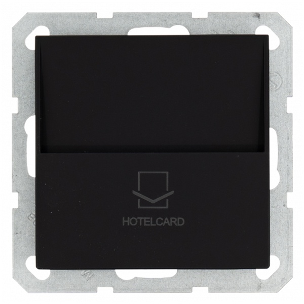 Отельный карточный выключатель Jasmart G 10А 250В, черный матовый
