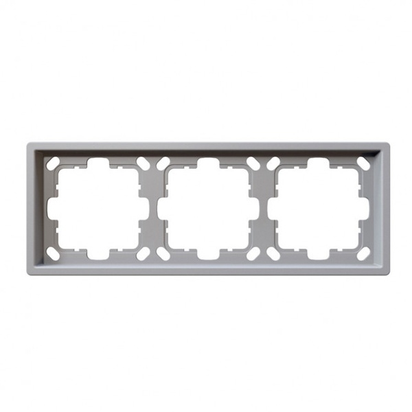 Рамка Jasmart FD  3-постовая, белый матовый (soft touch)