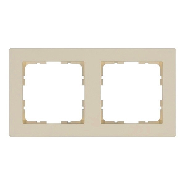 Рамка Jasmart G-Classic  2-постовая, слоновая кость (бежевый)