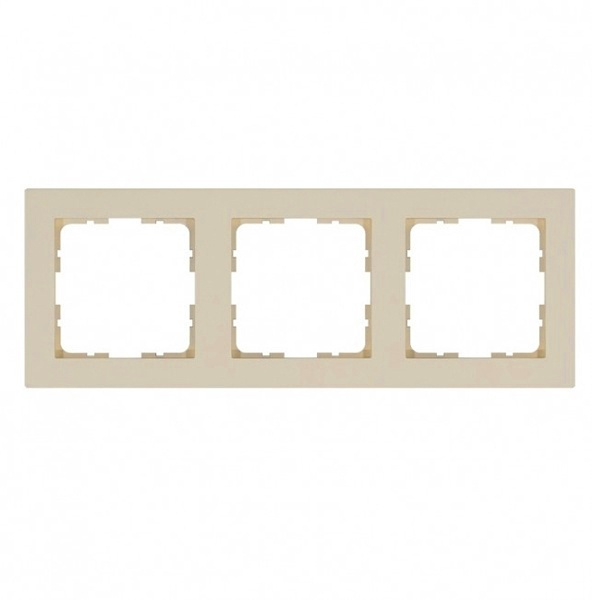 Рамка Jasmart G-Classic  3-постовая, слоновая кость (бежевый)