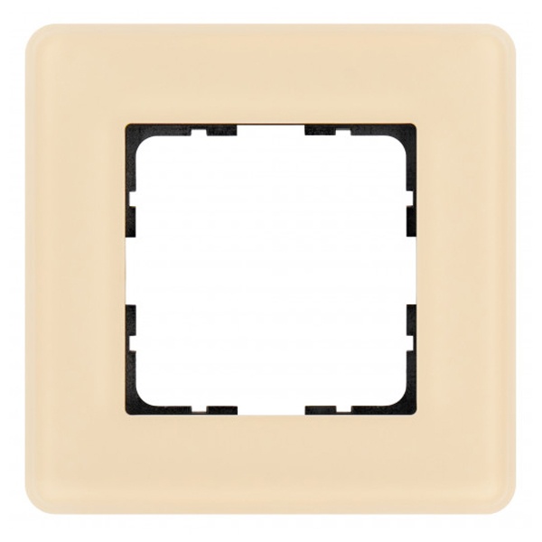 Рамка закругленная Jasmart 1-постовая, стекло матовое тауп