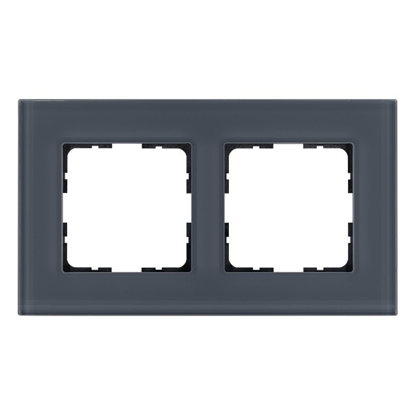 Рамка Jasmart 2-постовая, стекло маренго