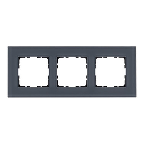 Рамка Jasmart 3-постовая, стекло маренго