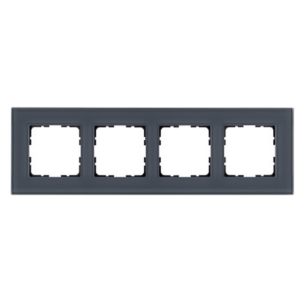 Рамка Jasmart 4-постовая, стекло маренго