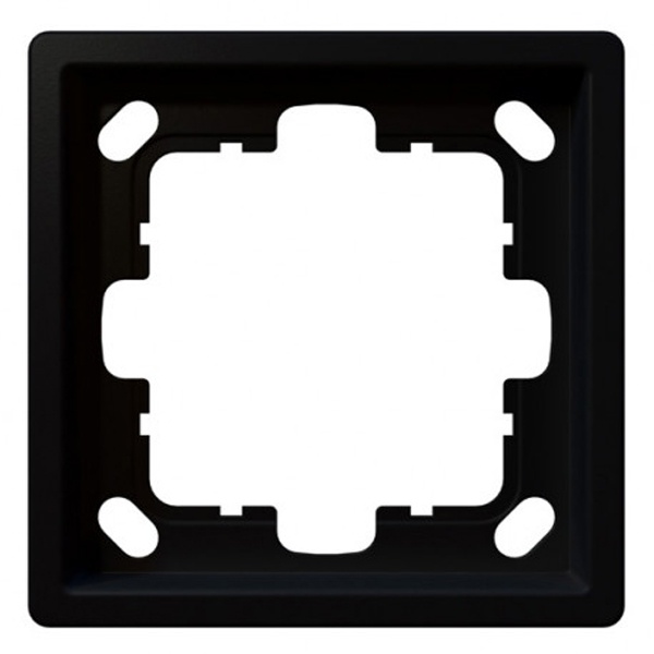 Рамка Jasmart FD  1-постовая, черный матовый (soft touch)