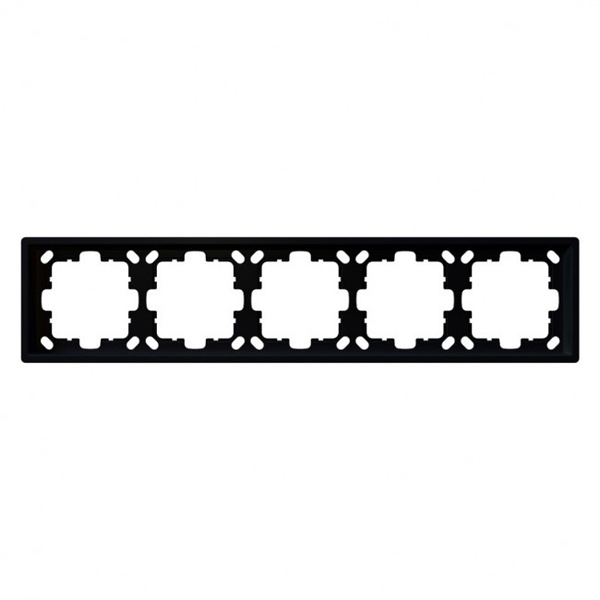 Рамка Jasmart FD  5-постовая, черный матовый (soft touch)