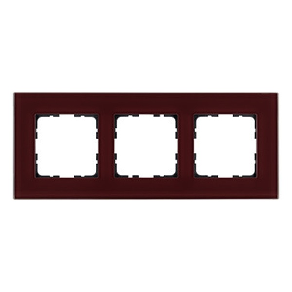 Рамка Jasmart 3-постовая, стекло гранатовый