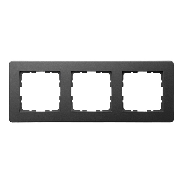 Рамка Jasmart G-Flex  3-постовая, черный матовый (soft touch)