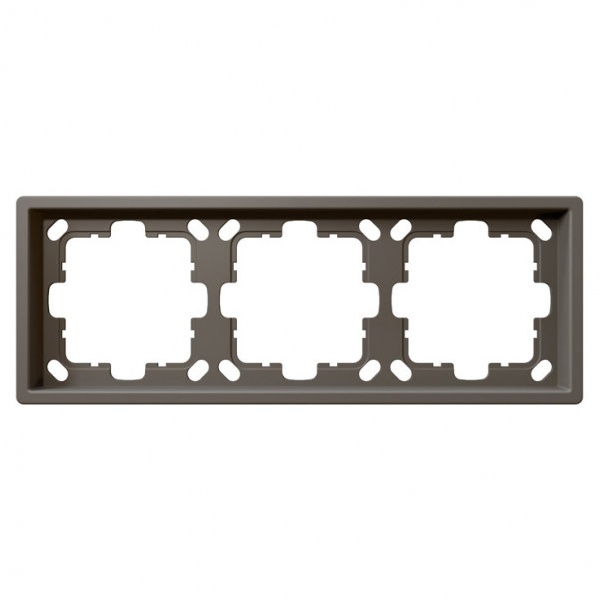 Рамка Jasmart FD  3-постовая, тауп матовый (soft touch)