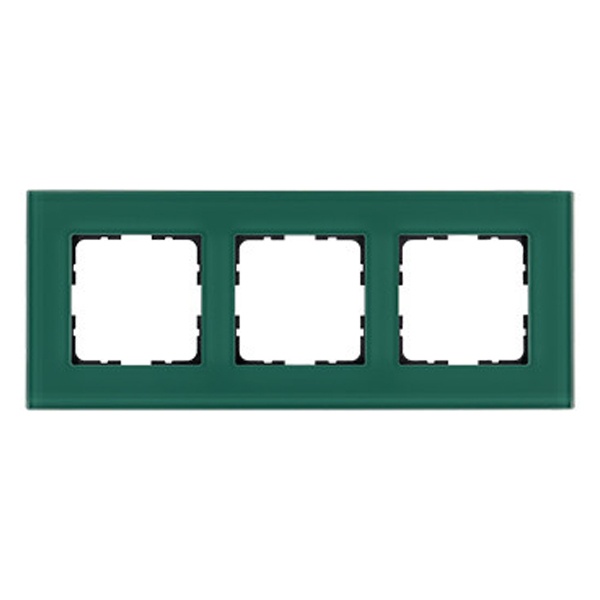 Рамка Jasmart 3-постовая, стекло лазурный