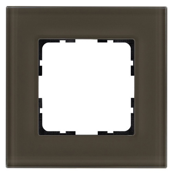 Рамка Jasmart 1-постовая, стекло каперсовый