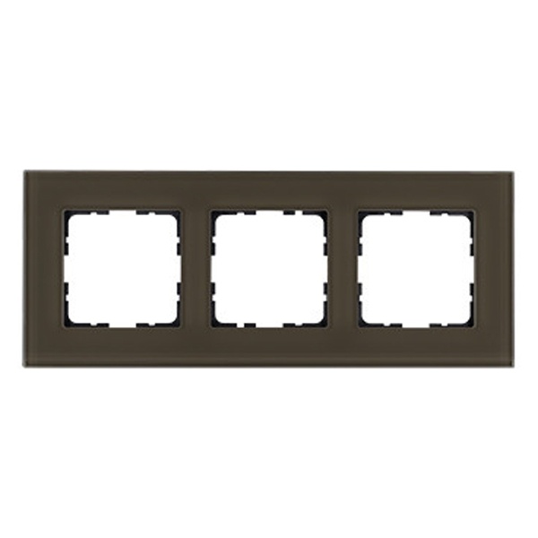 Рамка Jasmart 3-постовая, стекло каперсовый