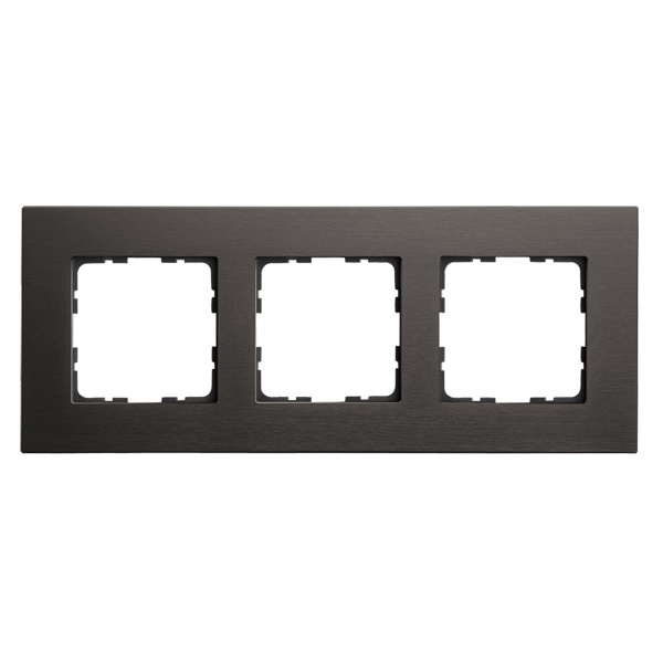 Рамка Jasmart G-Metal 3-постовая, коричневый