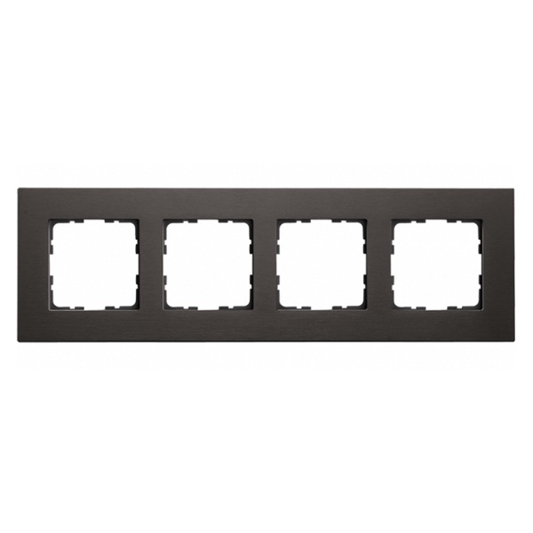 Рамка Jasmart G-Metal 4-постовая, коричневый