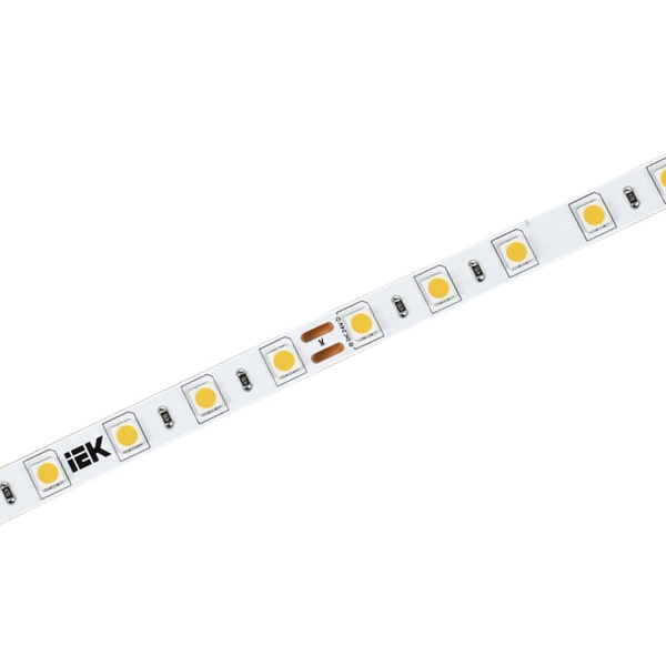 Лента светодиодная ИЭК LED LSR 5050 WW 60Led/m 14.4W/m 3000K 24V IP20 теплый белый 10mm (уп. 5м)