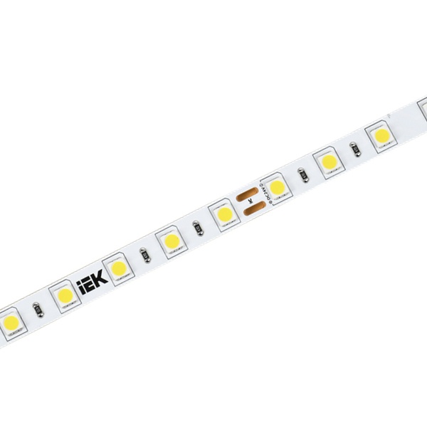 Лента светодиодная ИЭК LED LSR 5050 W 60Led/m 14.4W/m 6500K 24V IP20 белый 10mm (уп. 5м)