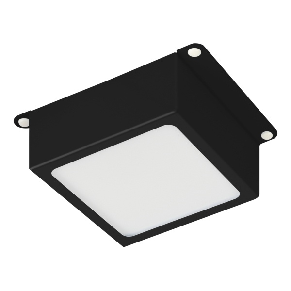 Светильник светодиодный ЭРА Домино DVO21-06-O-4K80-5-B 6W 4000K 460Lm Опал грильято черный 100х100