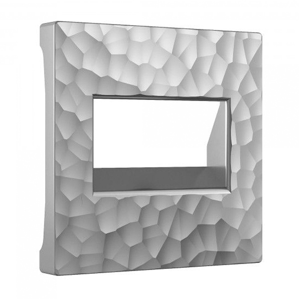 Накладка для двойной розетки Еthernet RJ-45 Werkel Hammer серебряный