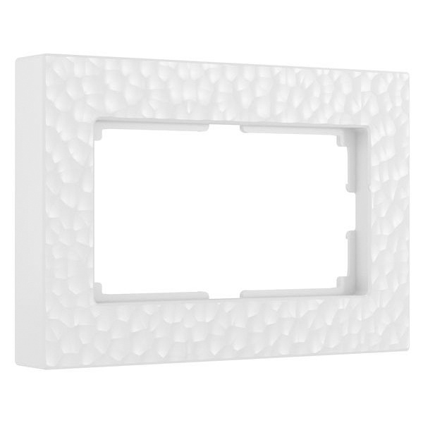 Рамка для двойной розетки Hammer белый