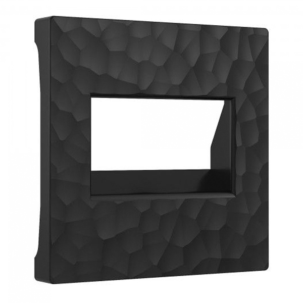 Накладка для двойной розетки Еthernet RJ-45 Werkel Hammer черный