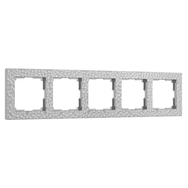Рамка на 5 постов Hammer серебряный