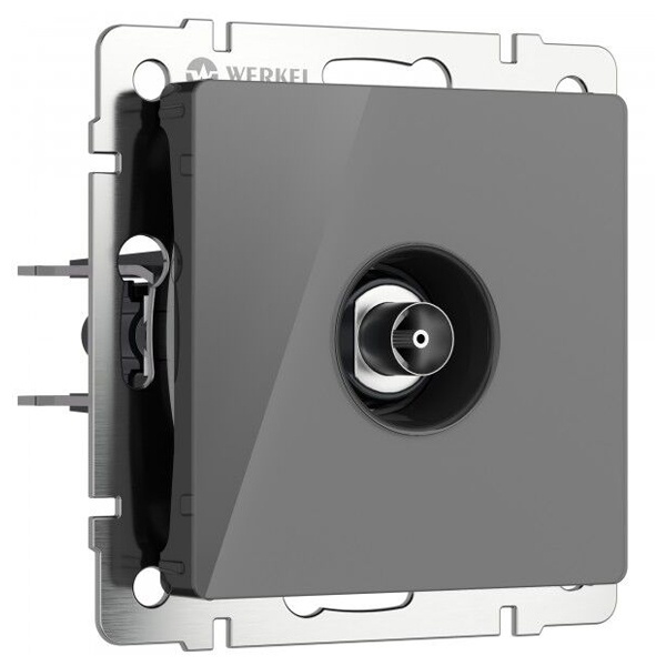 ТВ-розетка оконечная Werkel акрил графит