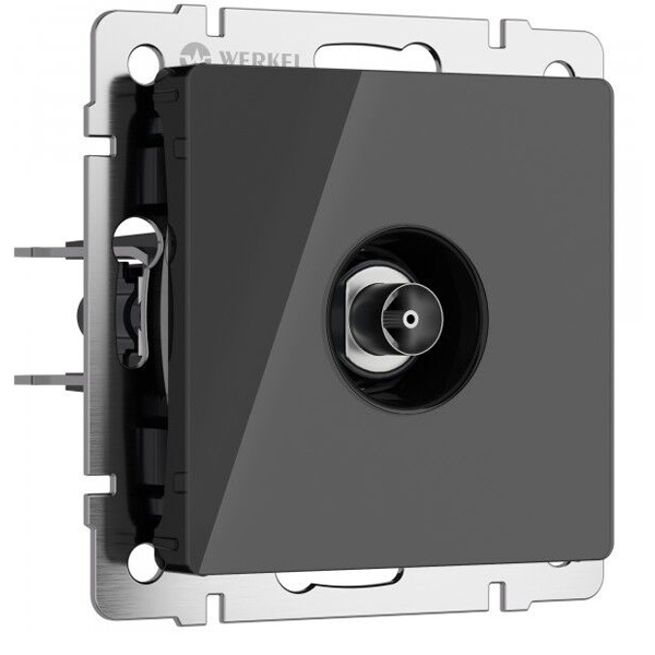 ТВ-розетка оконечная Werkel акрил черный