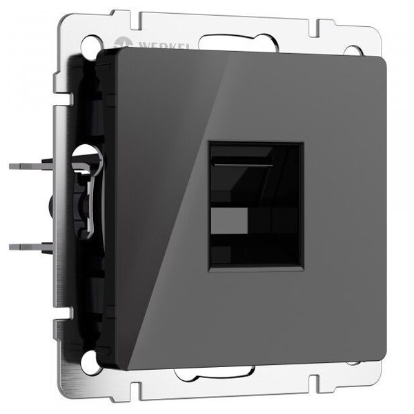 Розетка Ethernet RJ-45 Werkel акрил черный