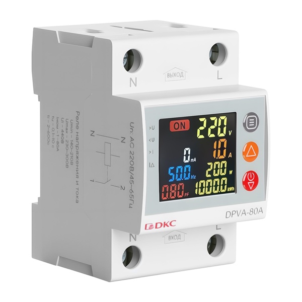 Реле напряжения с контролем тока DKC 1Ф 40А 1NO 140-300В