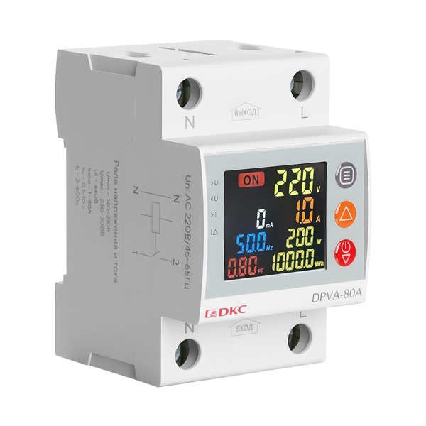 Реле напряжения с контролем тока DKC 1Ф 50А 1NO 140-300В