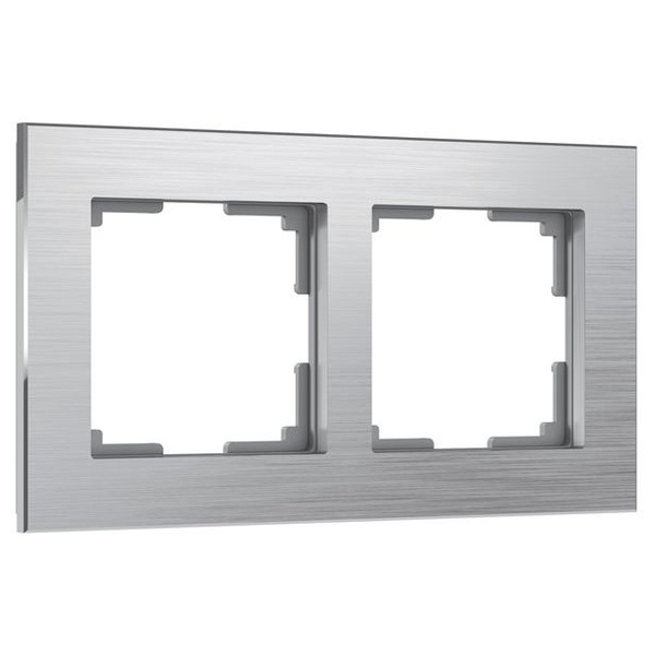 Рамка на 2 поста Werkel Aluminium алюминий