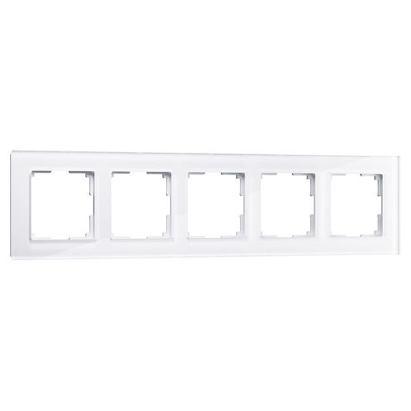 W0051101/ Рамка на 5 постов Werkel Favorit белый,стекло
