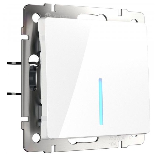 Выключатель одноклавишный с подсветкой Werkel белый