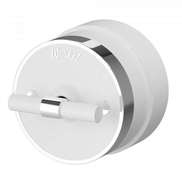 Накладной переключатель одноклавишный Werkel Vintage белый матовый/хром