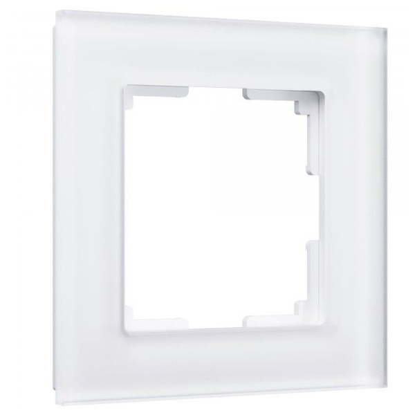 W0011105/ Рамка на 1 пост Werkel Favorit белый матовый,стекло