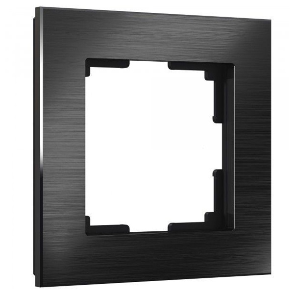 Рамка на 1 пост Werkel Aluminium черный алюминий
