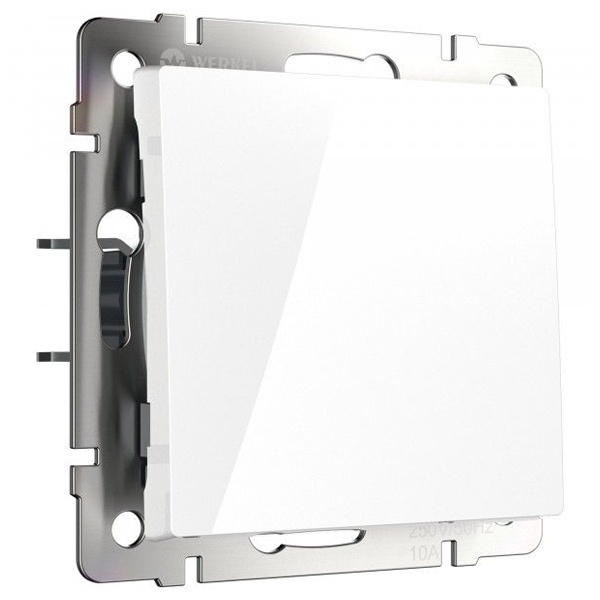 Выключатель одноклавишный проходной Werkel белый