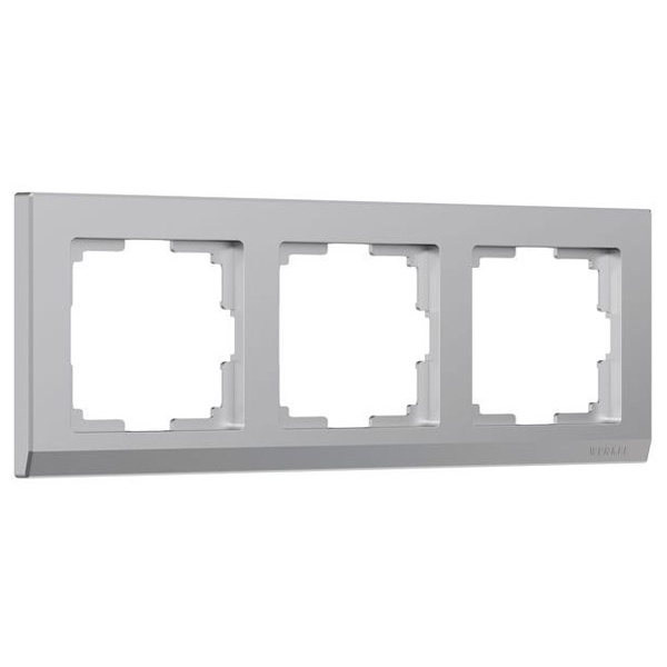 Рамка на 3 поста Werkel Stark серебряный