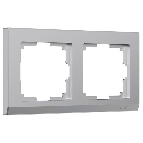 Рамка на 2 поста Werkel Stark серебряный