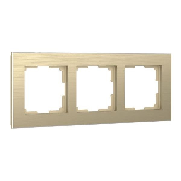 Рамка на 3 поста Werkel Aluminium шампань