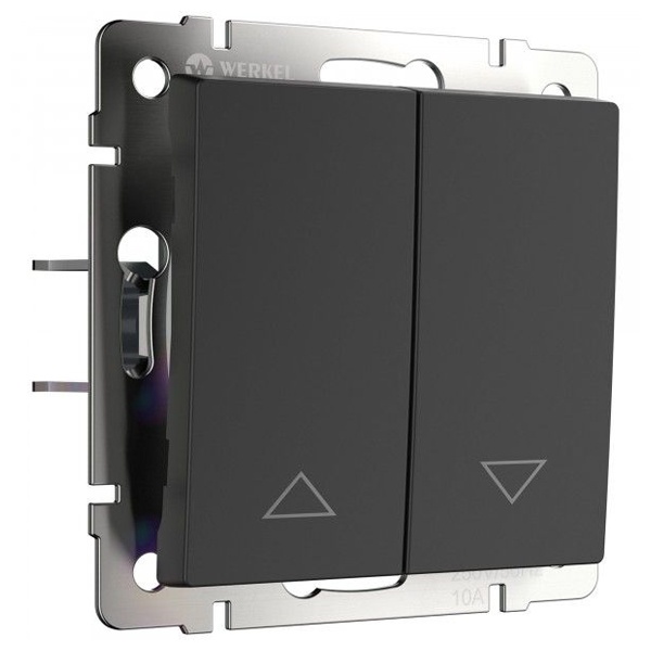 Выключатель жалюзи Werkel черный матовый