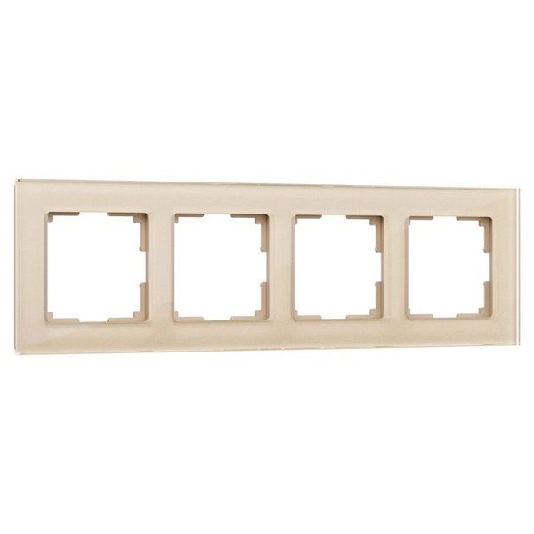 W0041111/ Рамка на 4 поста Werkel Favorit шампань,стекло