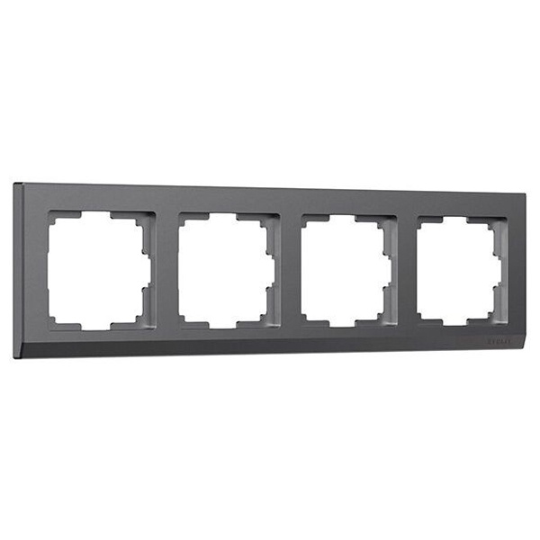 Рамка на 4 поста Werkel Stark графит матовый