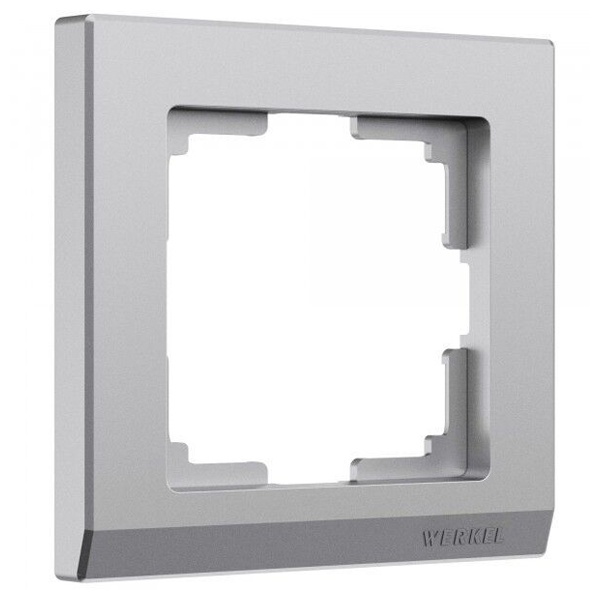 Рамка на 1 пост Werkel Stark серебряный матовый