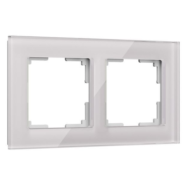 W0021117/ Рамка на 2 поста Werkel Favorit дымчатый,стекло